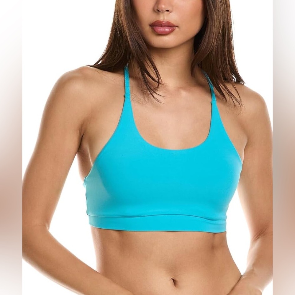 NWT SPLITS59 Airweight Bra Top Aqua Blue - Size XL